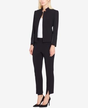 Tahari Asl Embellished Open-front Pantsuit