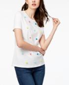 Carbon Copy Short-sleeve Pom-pom T-shirt
