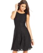 Speechless Juniors' Glittered Lace Dress (only At Macy's)