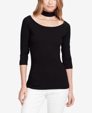 Jessica Simpson Juniors' Tamary Rib-knit Choker Top