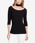 Jessica Simpson Juniors' Tamary Rib-knit Choker Top