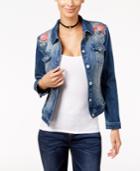 Inc International Concepts Embroidered Denim Jacket, Only At Macy's