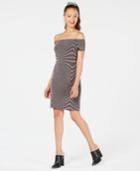 City Studios Juniors' Metallic Off-the-shoulder Bodycon Dress