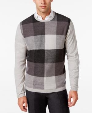 Ryan Seacrest Distinction Men's Plaid-front Sweater