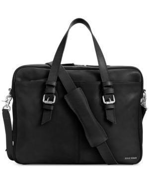 Cole Haan Smooth Leather Zip Top Attache Bag
