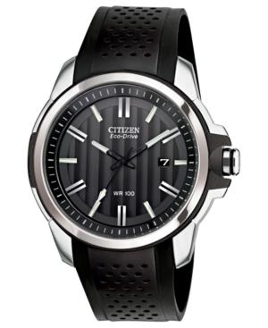 Citizen Men's Drive From Citizen Eco-drive Black Rubber Strap Watch 45mm Aw1150-07e