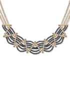 Givenchy Gold-tone Black Imitation Pearl Statement Necklace