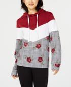 Ultra Flirt By Ikeddi Juniors' Colorblocked Printed Pullover Hoodie