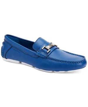 Calvin Klein Men's Magnus Tumbled Leather Driver Loafers With Bit Men's Shoes