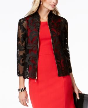 Kasper Sheer Lace Blazer