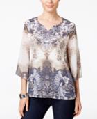 Jm Collection Petite Printed Tunic, Only At Macy's