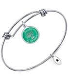 Unwritten Family Is Forever Adjustable Message Bangle Bracelet In Stainless Steel