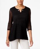 Jm Collection Crochet Tunic, Only At Macy's
