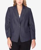 Tahari Asl Plus Size Denim Blazer