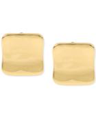 Robert Lee Morris Soho Gold-tone Sculptural Square Clip-on Stud Earrings