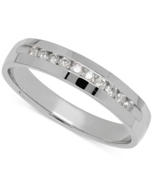 Men's Diamond Band In 14k White Gold (1/4 Ct. T.w.)