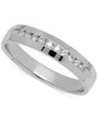 Men's Diamond Band In 14k White Gold (1/4 Ct. T.w.)