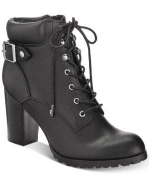Style & Co Caitlin Lace-up Combat Booties, Created For Macy's Women's Shoes