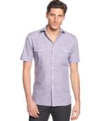 Alfani Short Sleeve Textured Shirt
