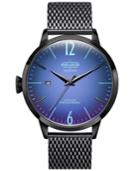 Welder Moody Men's Black Stainless Steel Mesh Bracelet Watch 42mm