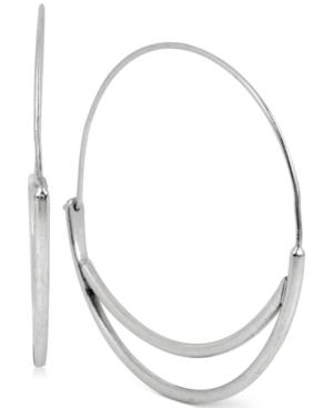 Kenneth Cole New York Silver-tone Cut-out Hoop Earrings