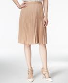 Bar Iii Pleated Faux-leather Skirt, Only At Macy's