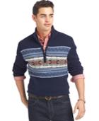 Izod Big And Tall Fair-isle Snowflake Sweater