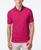 Club Room Men's Big And Tall Performance Uv Protection Striped Polo