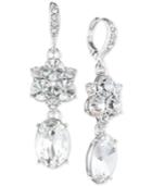 Givenchy Silver-tone Stone & Crystal Drop Earrings