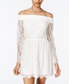 Trixxi Juniors' Lace Off-the-shoulder Dress