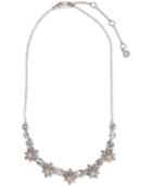 Marchesa Silver-tone Crystal & Imitation Pearl Statement Necklace, 16 + 3 Extender
