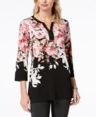 Charter Club Floral-print Tunic, Created For Macy's