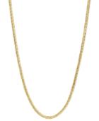14k Gold Necklace, 16 Diamond Cut Wheat Chain