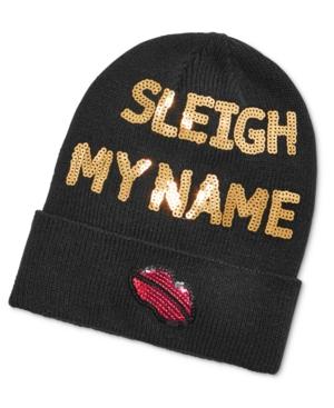 Celebrate Shop Sleigh My Name Sequined Beanie, Only At Macy's