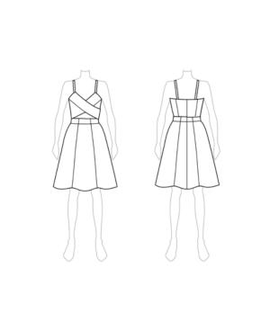 Customize: Switch To Knee-length A-line And Add Skirt Panels - Fame And Partners Empire-waist Knee-length Dress With Front Cutout