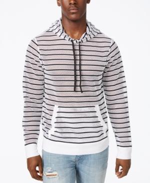 Guess Men's Striped Mesh Hoodie