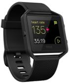 Fitbit Unisex Blaze Black Elastomer Band Fitness Watch 40mm