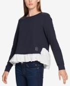 Tommy Hilfiger Layered Ruffle-hem Top, Created For Macy's