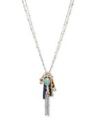 Lonna & Lilly Two-tone Long Multi-charm Pendant Necklace