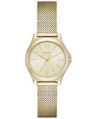 Dkny Women's Parsons Gold-tone Stainless Steel Mesh Bracelet Watch 30mm Ny2534