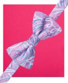Countess Mara Men's Pastel Paisly Pre-tied Bow Tie And Pocket Square Set
