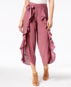 American Rag Juniors' Front-tie Ruffle Pants, Created For Macy's