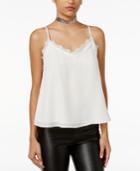 Lily Black Juniors' Lace-trim Cami Top, Only At Macy's