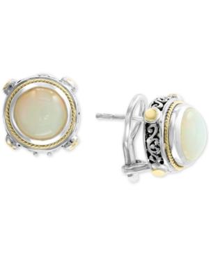 Effy Opal Stud Earrings (6-9/10 Ct. T.w.) In Sterling Silver & 18k Gold