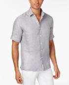 Tasso Elba Men's Paisley Jacquard Linen Shirt, Only At Macy's