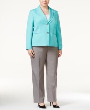 Le Suit Plus Size Contrast Two-button Pantsuit