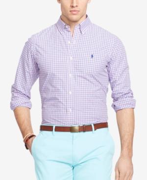 Polo Ralph Lauren Men's Big And Tall Patchwork Poplin Shirt