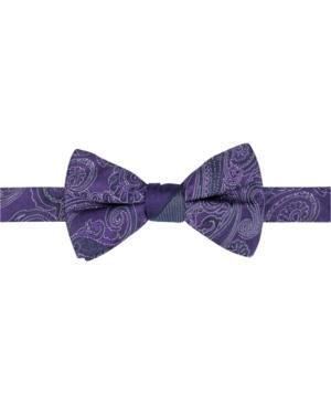 Ryan Seacrest Distinction Men's Reversible Paisley Stripe Pre-tied Bow Tie, Only At Macy's