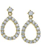 Giani Bernini Cubic Zirconia Open Teardrop Drop Earrings In 18k Gold-plated Sterling Silver, Created For Macy's