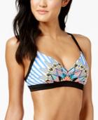 Body Glove Look At Me Printed Drew D-cup Bikini Top Women's Swimsuit